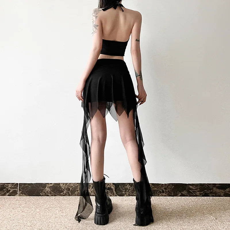 Hnewly  Spring New Solid Color All-match High Street Fashionable Personalized Tight Sexy Hot Cool Women's Tassel Pencil Skirt