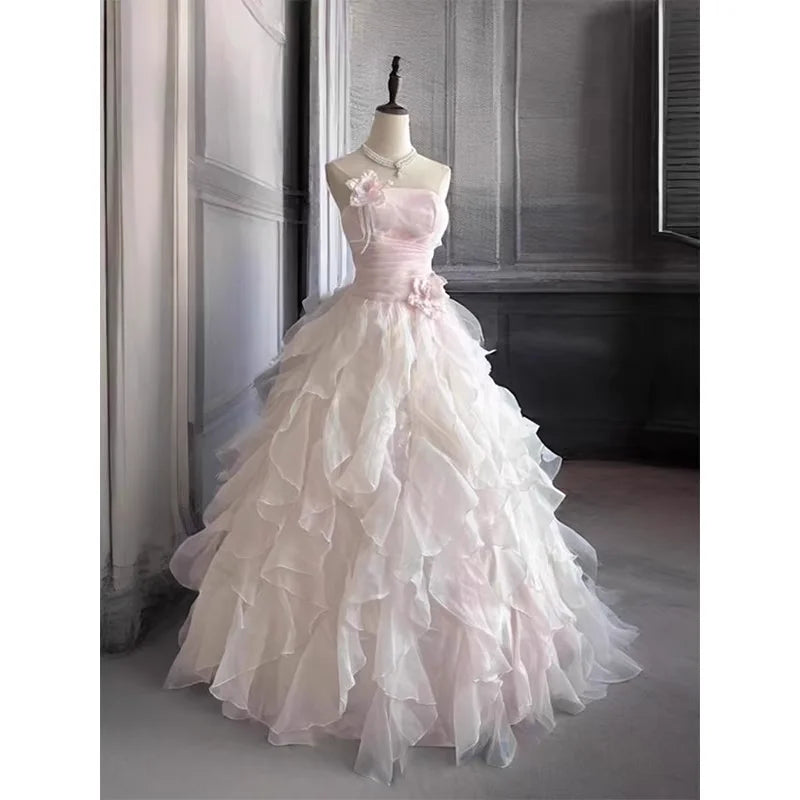 Hnewly  Sweet Fairy Japanese Original Lolita Blue Evening Dress Bar Mitzvah Princess Style Birthday Banquet Bow Dresses
