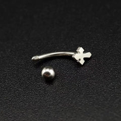 Lunivop  1Pc Trendy Subculture Punk Style Cross Titanium Steel Eyebrow Piercing High Quality Must-have E-girl Jewelry Gift