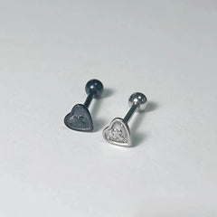 Hnewly  1Pc Trendy Sweet Cool Style Stainless Steel Heart Tongue Stud Unique Body Piercing High Quality Gift