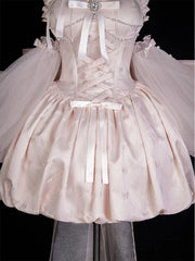 Hnewly  Japanese Original Sweet Girl Pink Lolita Dress Little Dress Sweet Girl Princess Style Bow JSK Strap Fashion Versatile Dresses