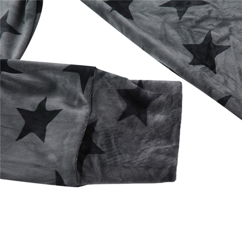 Hnewly Gothic Sweatshirt Women Punk Style Star Pattern Zip Up Long Sleeve Hooded Tops with Pockets y2k Dark Academia Clothes