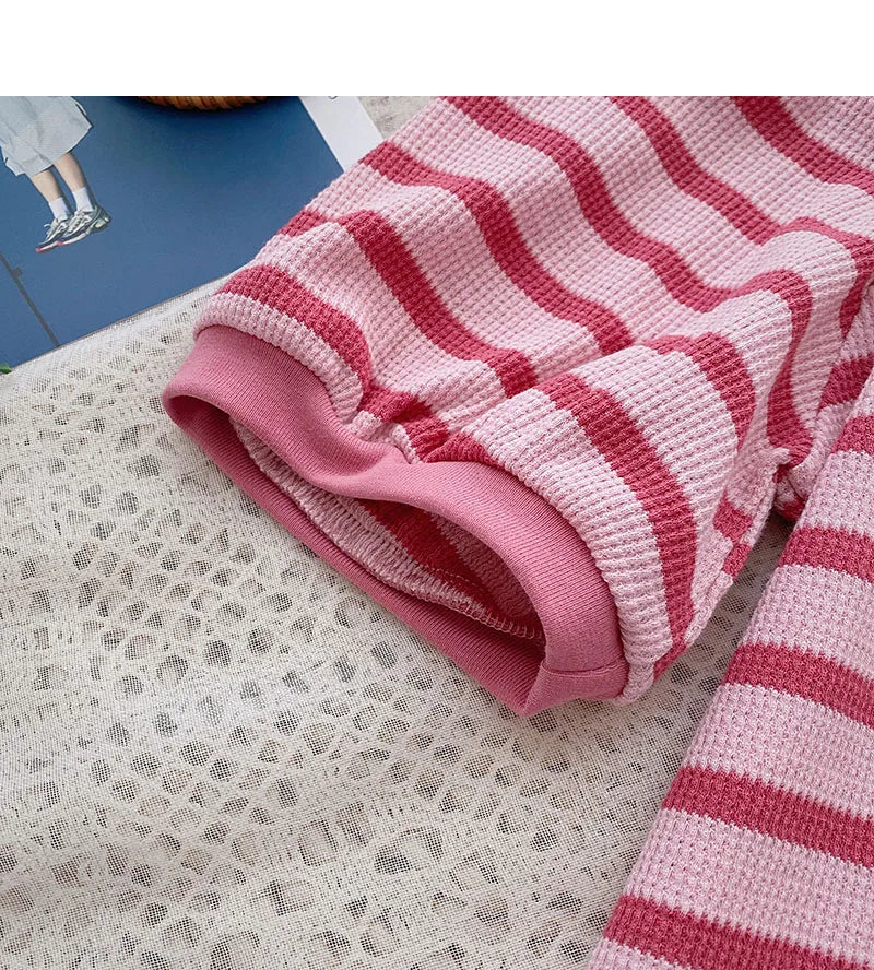 Hnewly Korean Contrast Stripe T-shirt Cardigan 2025 New Summer Women's Commuting Fashion Buttons Lapel Shirt Slim Versatile Top Trend