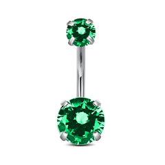 Hnewly  1Pc  Surgical Stainless Steel Belly Button Rings -Cubic Body Jewelry For Woman Gift