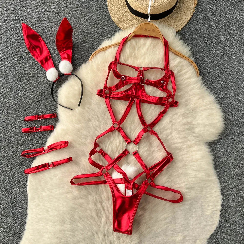 Hnewly New in Christmas Dress Women's Secret Clothes Sexy Slim Red Short Dress Pajama Erotic Lingerie Winter Hotsweet Bodycon Nightwear