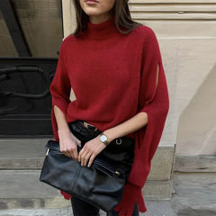 Hnewly  Casual Glove Knitted Sweaters Women Hollow Out Full Sleeve O-neck Loose Pullovers Female Winter Chic Lady Knitwears New