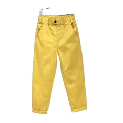 Hnewly Solid Casual Jeans For Summer/Autumn 2025 New Loose Versatile Harlan Pants Fashion Elastic Waist Buttons  Ankle-Length Pants