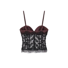 Hnewly  Sexy Lace Sequin Party Vest Women Solid Patchwork Sleeveless Backless Tube Top Female Fashion Spring Slim Evening Robe Lady New