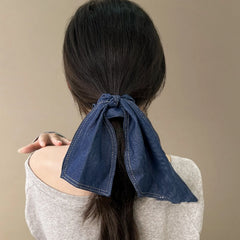 Hnewly  1PC Peopeo Cowboy Hair Rope Vintage Temperament Ponytail Large Intestine Hair Rings Korean Marble Headband Coiled Hair