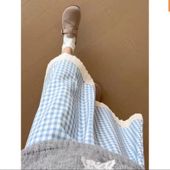 Hnewly Spring Autumn New High Waist Slim A-line Long Skirt Fairy Umbrella Skirt