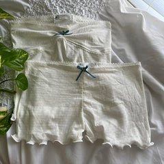 Hnewly  Chic Cute 2 Piece Set Y2K Fairy Coquette Lace Trim Crop Tops + Shorts 00s Retro Grunge Milkmaid Vest Tops Vintage Camis Outfit
