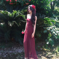 Hnewly  Woman Dress Sexy Sleeveless Slash Neck Elegant Holiday Split Summer Fashion Vintage Sexy Ladies Dresses Female Chic