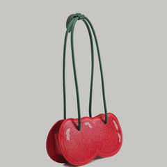 Hnewly  Sweet Cherry Red Underarm Bag Women Water Splash Proof Creative Berry Handbag Ladies Lightweight Polyester Leather Shoulder Bag