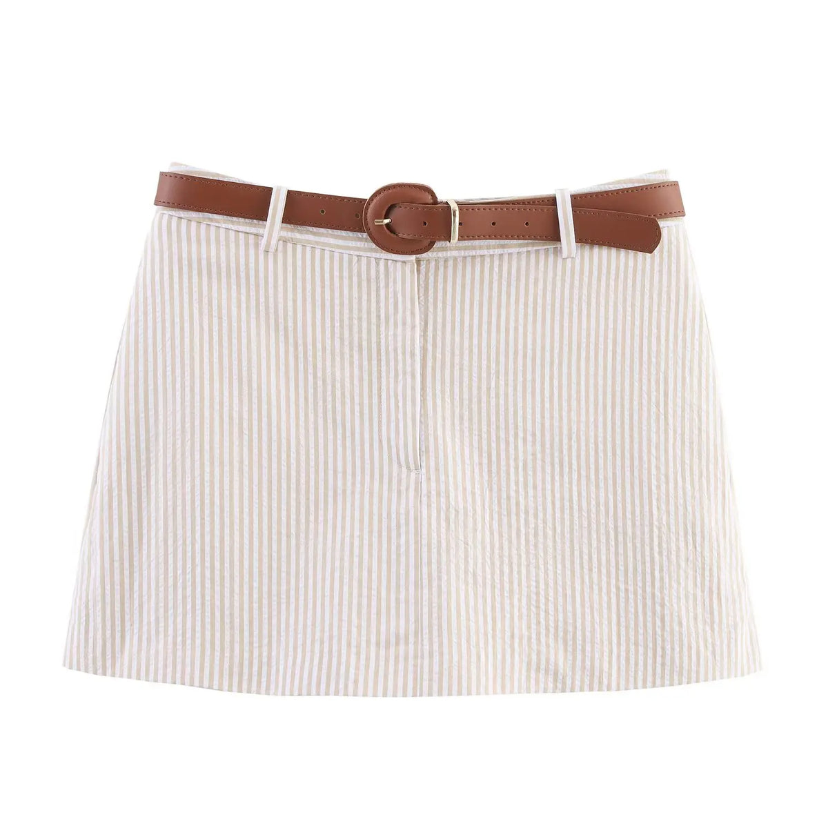 Hnewly  new summer women's clothing fashion temperament simple and versatile slim fit with belt striped skirt pants