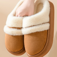 Hnewly Fashion Fluffy Plush Thick Bottom Slippers New Winter Womens Thicken Warm Slippers Casual Indoor Indoor Cotton Slides Shoes