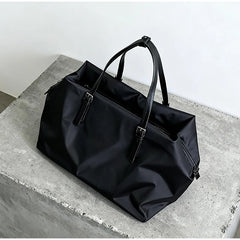 Hnewly  Black Waterproof Nylon Gym Bag Large Capacity Travel Tote Bag For Men Women Versatile Handheld Shlouder Bag Yoga Bag Laptop Bag