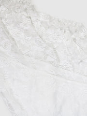 Hnewly  Solid Hollow Out Lace Irregular Hem Dreses for Women Slash Neck Off The Shoulder Sleeve Backless Strapless Dress Female Mew