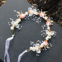 Hnewly  1pc Children Hair accessories Forest style Flower wreath Extremely fairy-like Hairband Hair hoop Princess Flower girl Hairpin fo