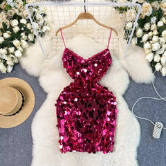 Hnewly Sexy Sequin velvet slip Dress Chic Vintage Evening Party Club Women Chic elegant Slim Hip Wrap dresses