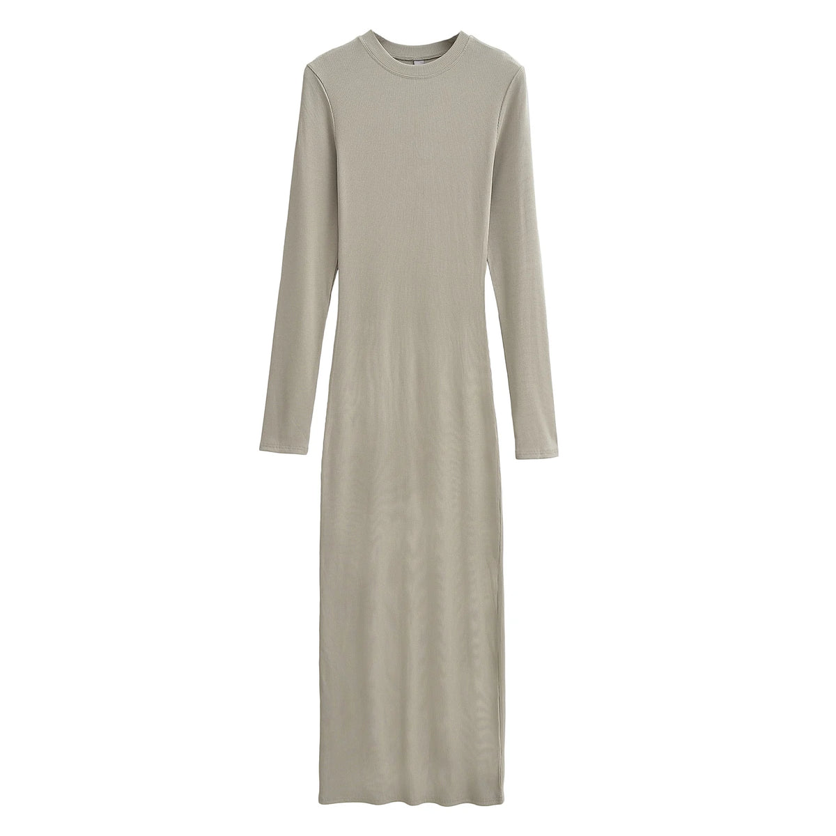 Hnewly  Midi dresses for women Winter dress sexy knitted dresses elegant bodycon dress knit vintage clothes long sleeve dress black
