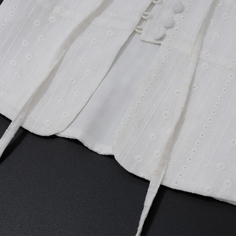Hnewly y2k Tank Top Women Summer Clothes White Flower Embroidery Mock Neck Front Cutout Sleeveless T Shirt Vest Streetwear