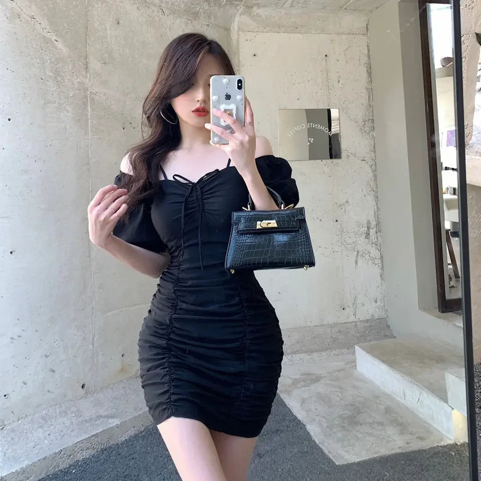 Hnewly Mesh Dresses Women Patchwork Princess Fairycore Aesthetic Korean Style Temperament Kawaii Summer Empire New Casual A-line Chic