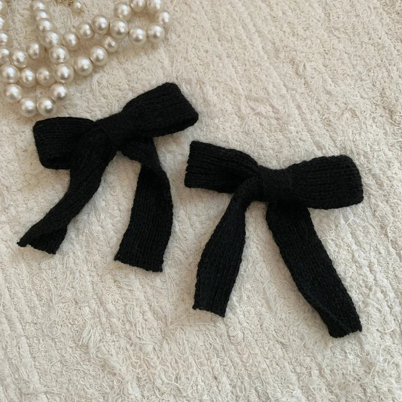 Hnewly cute winter outfits Autumn/Winter Large Plush Hairbows Girls Hair Accessori Women Fashion Soft Warm Bowknot Hair Clips Hairpin Pretty Accessories