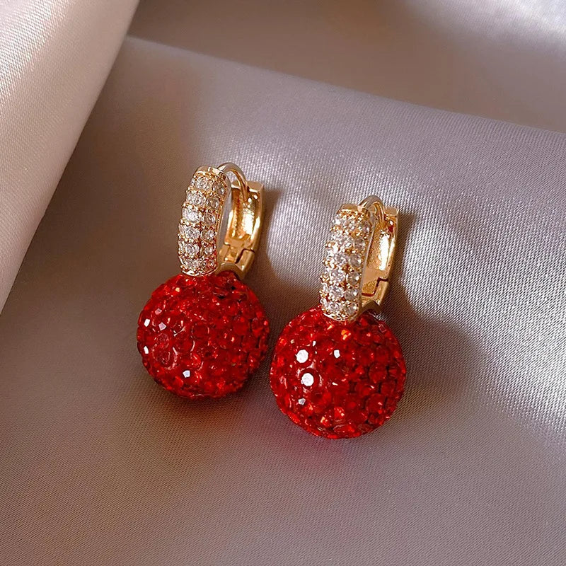 Hnewly  1 Pair Fashion Floral Hoop Earrings for Women Alloy with Resin Inlay Japanese Korean Style Suitable for Daily Wear and Weddings