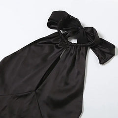 Hnewly  Sexy Club Black Halter Women Dress V-neck Backless Sleeveless Trumpet Female Dresses Autumn Winter Fashion Lady Robe New