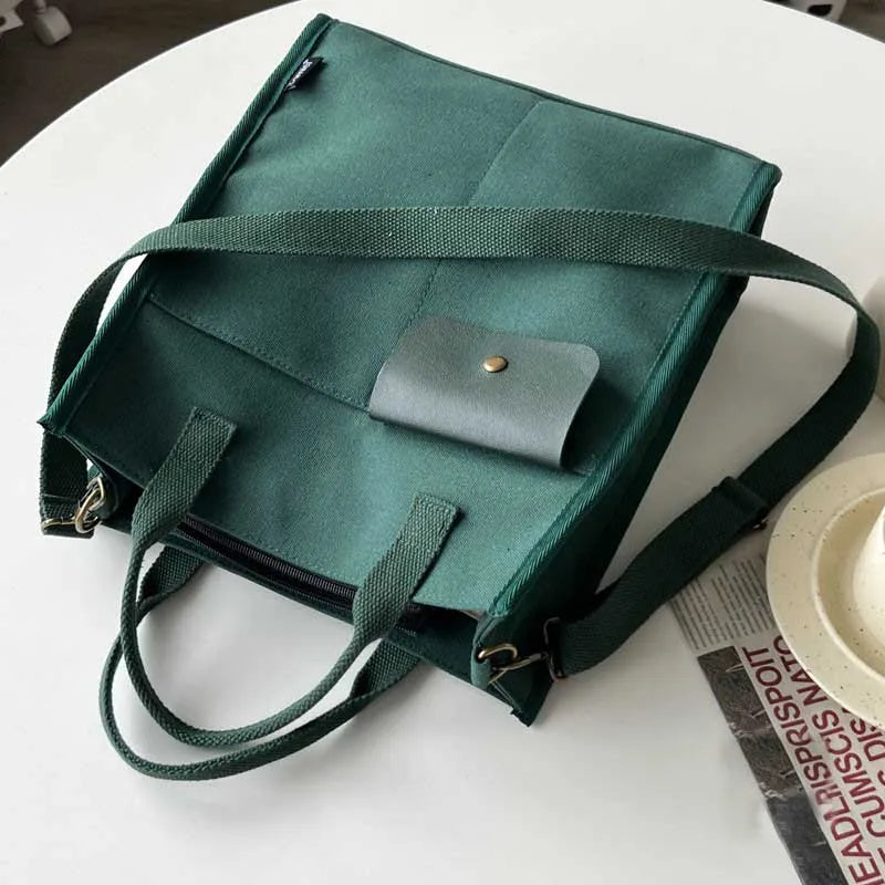 Hnewly  Girl's Women's Handbag Canvas Crossbody Bag Student's Shopping Bags Shoulder Bag For Work Traveling Beach
