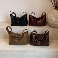 Hnewly  Vintage Inspired Tote Bag With Letter Logo Simple Design Can Effortlessly Function As A Unique Diaper Bag