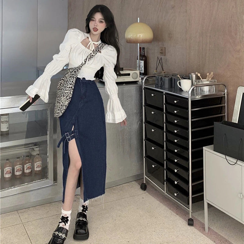Hnewly Blouses Women Crops Tender New Arrival Pure Chic Prevalent Dating Spring Fall Leisure Preppy Style Holiday Fit Mujer Blusas