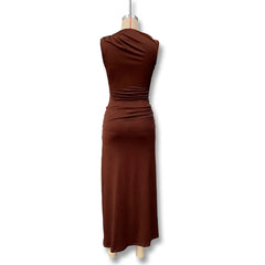 Hnewly  Chic One Shoulder Ruched Maternity Pregnancy Photo Dress Sleeveless Bodycon Long Gown Baby Shower Outfit Women Fashion Prop