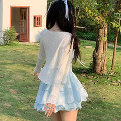 Hnewly  Women Sexy Blue Lace Dress Sleeveless Flared Skirt Chic Fashion Sweet Elegant Dress Perfect for Summer Casual Wear New