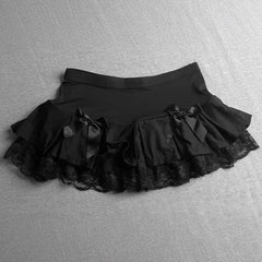 Lunivop  Korean New All Match Lace Edge Design High Street Skirts Y2k Aesthetic Summer Ruffle Slim A-line Short Jupe  Tiered Punk Skirt