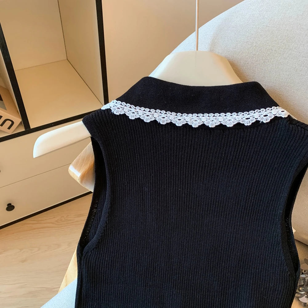 Hnewly  Half Zipper Stripe Pullover Sweater  Women Loose Knitted Base Shirt  2025 Spring /Autumn Japanese Style Long Sleeve Pullover Top