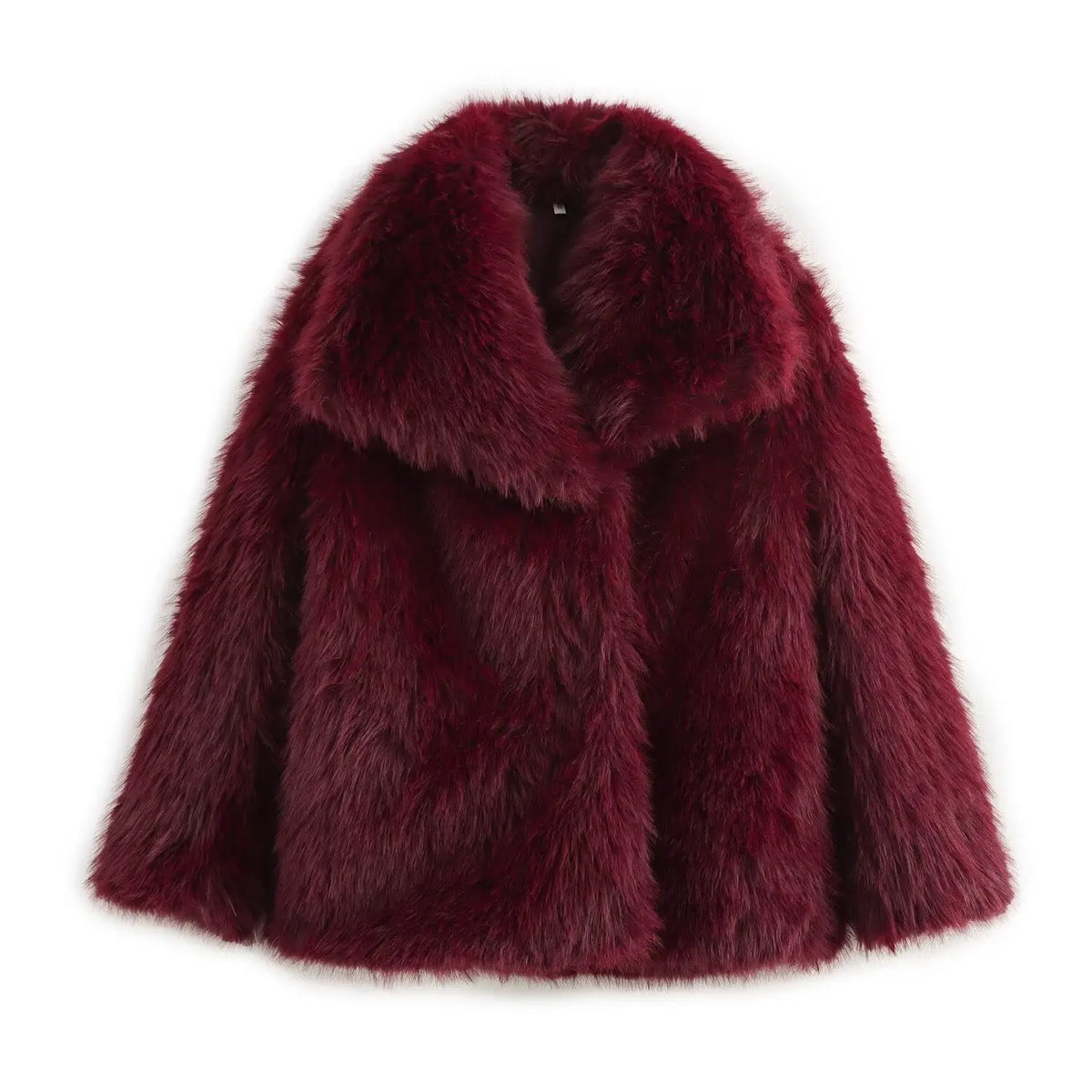 Hnewly  Fashion Fluffy Lapel Collar Faux Fur Coat Women Ins Hot Chic Girl Solid Color Fox Fur Jacket Thick Warm Overcoat New