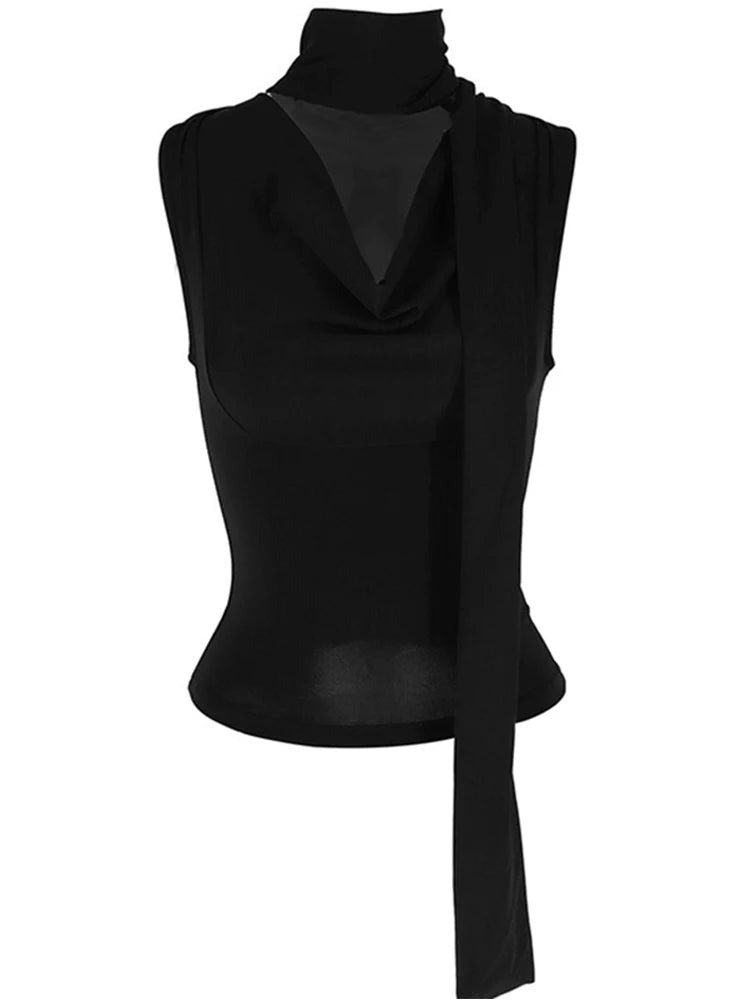 Hnewly Solid Tank Summer New Women Sexy Sleeveless V-Neck Lady Top Fashion Bandage Streetwear Casual Slim Tank Elegant Knitted Clothing