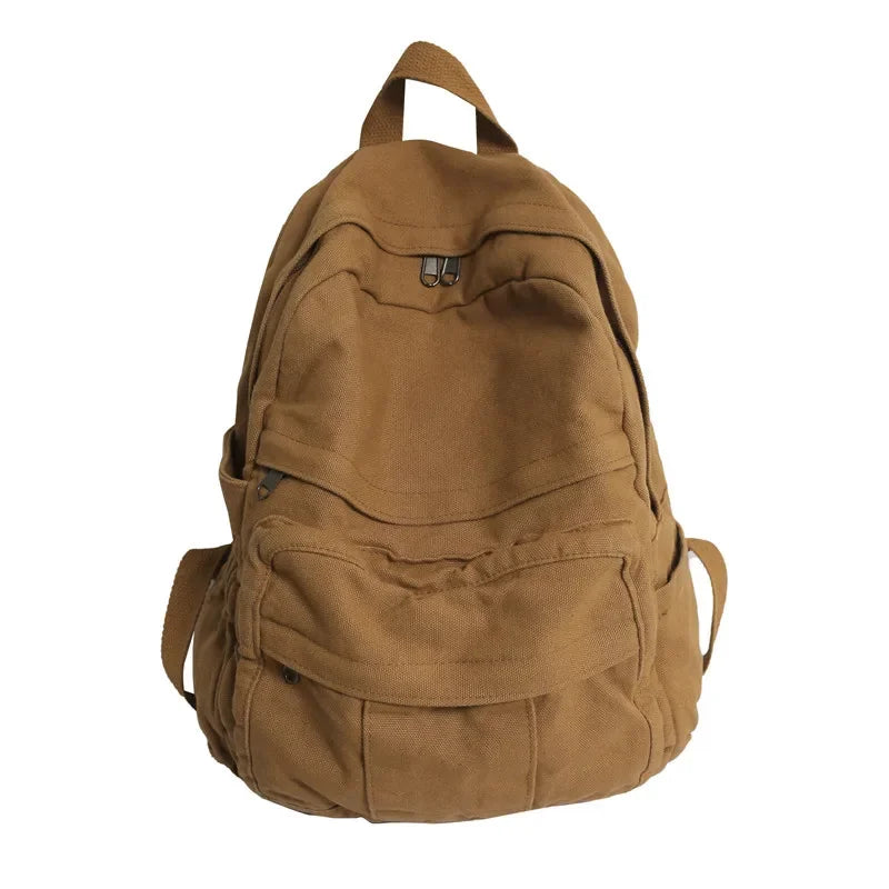 Hnewly  Girl Fabric School Bag New Fashion College Student Vintage Women Backpack Canvas Female Laptop Bag Travel Kawaii Ladies Backpack