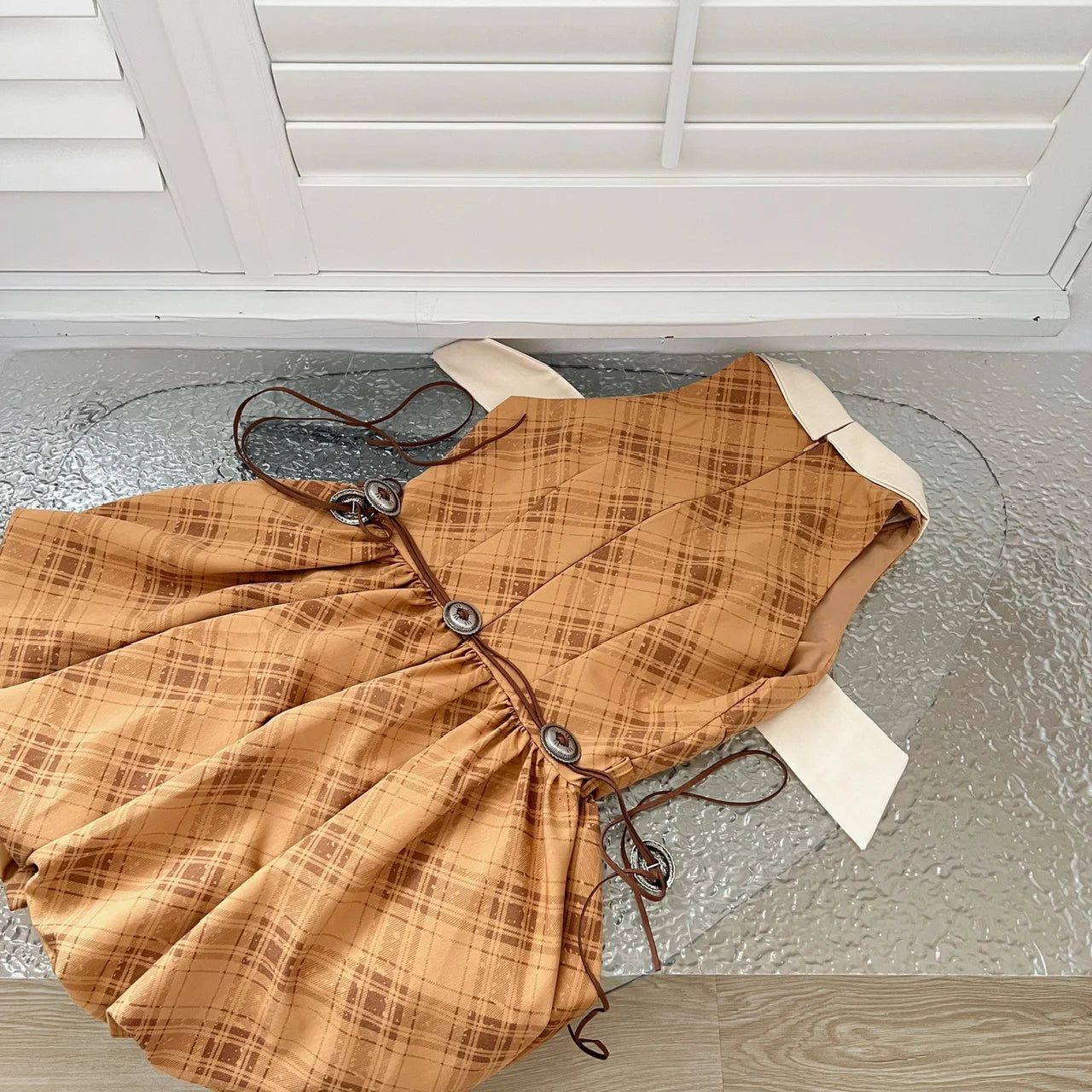Hnewly Elegant Vintage Plaid Dresses Women Casual Sexy Bodycon Bow Ruffles Mini Dress Short Party Fashion Sweet One Piece Dress Korean