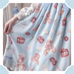Hnewly  Kawaii Sweet Loose Lolita Print Dress Women's Summer Design Sling Bow Lace Lovely Dresses Female Fashion Pretty A-line Dresses