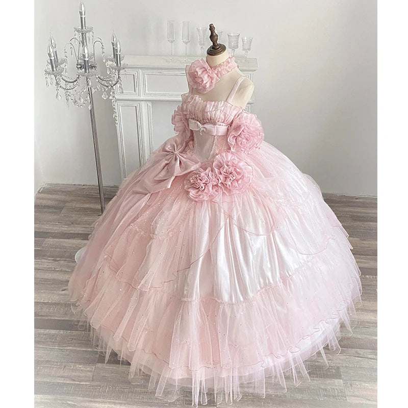 Hnewly  Elegant Japanese Lolita Wedding Evening Dresses Women's Pink Dress Birthday Princess Dress  Bar Mitzvah Dinner Jsk Dresses