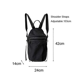 Hnewly  Women's Waterproof Nylon Backpack Lightweight Travel Leisure Fashion Large Capacity Sport Gym Bag With Zipper