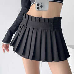 Hnewly  Summer Y2K Pleated Skirt for Women Korean Fashion Ruffles High Waist Mini Skirts Woman Jk Dance Tennis Shorts Skirt Female