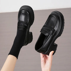 Hnewly  Comemore Women's Loafers New Summer Summer Spring British Style Slip On Platform Shoes Woman Uniform Lolita Shoes Women