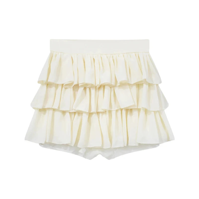 Hnewly Elegant Chiffon Lace 2 Piece Skirt Sets Women Korean Fashion Suits 2000s Vintage Y2k Crop Top Blouse Japanese Beach Even Party