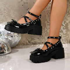 Hnewly  Fashionable and Sexy Plus Size Butterfly Bow Women's Shoes Spring and Autumn New Round Toe Comfortable Casual Single Shoes