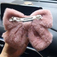 Hnewly cute winter outfits Autumn/Winter Large Plush Hairbows Girls Hair Accessori Women Fashion Soft Warm Bowknot Hair Clips Hairpin Pretty Accessories