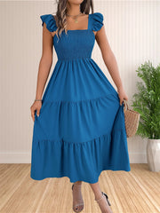 Hnewly  Womens Sweater Dress Summer Color Block Crewneck Short Sleeve Cut Out Bodycon Dresses