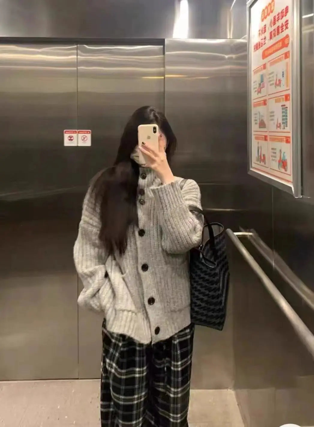 Hnewly  Slouchy Knit Cardigan for Women Rib-knit Pockets Front High Neck Button Up Sweater Jacket Coat Female Autumn Winter Basic Outfit